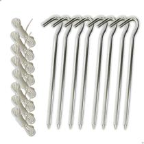 KIT 8 ESTACA (MOD101330) + 8 Cordinhas de amarração KIT 8 ESTACA (MOD101330) + 8 Cordinhas de amarração