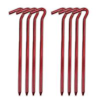 Kit 8 Estacas Gancho Alumínio Fixar Barraca Toldo Guarda-Sol