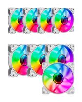 Kit 8 Fans Gamemax Argb Austra White 120mm Gamer