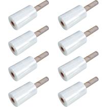 Kit 8 filme stretch plastico empacotamento manual 150mm x 300m vonder