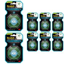 Kit 8 fita dupla face 3m Scotch 12mm x 2 metros transparente casa comercio 400g HB004419873