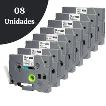 Kit 8 Fitas Compatíveis P/ Rotuladora Brother Tze-231 Tzc-231