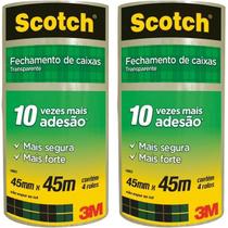 Kit 8 Fitas de Empacotamento 3M SCOTCH 5802 45MM X 45M