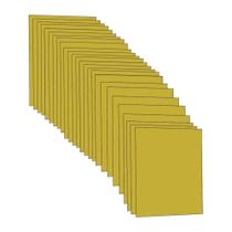 Kit 8 Folhas de Papel Cartão Amarelo 48mm x 66mm Kit 8 Folhas de Papel Cartão Amarelo 48mm x 66mm