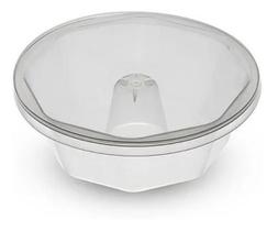 Kit 8 Forma Pudim Forneável Com Tampa Média 250Ml - Cristal