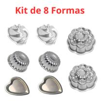 Kit 8 Formas Com 2 Forma Gomada 2 Forma Vulcão 2 Forma Margarida e 2 Forma Coração Ballerine