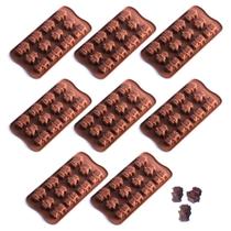 Kit 8 Formas de Silicone para Bombom Chocolate com 12 Cavidades Fuxing
