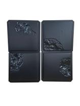 Kit 8 formas modelo pompéia 24,5x24,5x2 cm - 4 lisas e 4 com textura Kit 8 formas modelo pompéia 24,5x24,5x2 cm - 4 lisas e 4 com textura