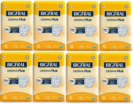 KIT 8 FRALDAS GERIATRICA BIGFRAL DERMA PLUS G / 7 = 56 un