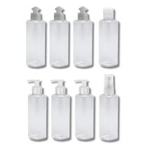 Kit 8 Frascos Viagem Armazenagem Cosméticos 100ml Cilindrico