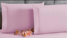 Kit 8 Fronha Avulsa Percal 200 Fios Ponto Palito Rosa