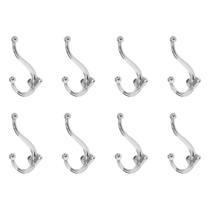 Kit 8 Ganchos Cabide Duplo Zamac Multiuso Cabideiro Com Fixação Parafuso Conjunto Organizador Para Casa Quarto Banheiro Cozinha Kit 8 Ganchos Cabide Duplo Zamac Multiuso Cabideiro Com Fixação Parafuso Conjunto Organizador Para Casa Quarto Banheiro Cozinha