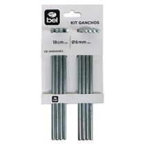 Kit 8 Ganchos Espeques Multiuso - Bel