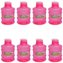Kit 8 Garrafa de Agua Para Geladeira 1,3L Modelo Galão Com Tampa Clic Galaozinho Livre de BPA