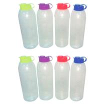 Kit 8 Garrafa de Agua Para Geladeira 1,5L Modelo Frutas Com Tampa Arca Plast
