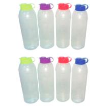 Kit 8 Garrafa de Agua Para Geladeira 1,5L Modelo Frutas Com Tampa Arca Plast