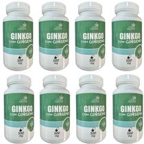 Kit 8 Ginkgo Biloba com Ginseng - Life Natural - 60 Cápsulas Kit 8 Ginkgo Biloba com Ginseng - Life Natural - 60 Cápsulas