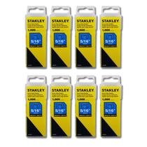 Kit 8 Grampo Grampeador Stanley Heavy Duty 8mm 5/16 Pol Tapeceiro Marceneiro Estofado Pistola Manual