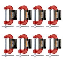 Kit 8 Grampos Tipo C Marceneiro Carpinteiro Leve 2 Polegadas