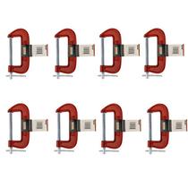 Kit 8 Grampos Tipo C Marceneiro Leve 3 Polegadas Starfer