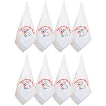 Kit 8 Guardanapo Páscoa Coelho Branco 45X45Cm Rafimex