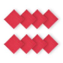 Kit 8 Guardanapo Renda Vermelho Poli-Bambu 45X45Cm Rafimex Kit 8 Guardanapo Renda Vermelho Poli-Bambu 45X45Cm Rafimex