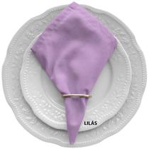 Kit 8 Guardanapos C/ Anéis 30cm X 30cm Tecido Percal 180 Fios