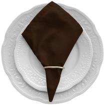 Kit 8 Guardanapos de Mesa Posta 30cm X 30cm Com Anéis Tecido Percal 180 Fios