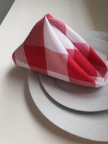 kit 8 Guardanapos Xadrez em Tecido Oxford 40x40 Várias Cores