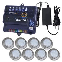 Kit 8 hiper led rgb 9w + central de comando brustec Kit 8 hiper led rgb 9w + central de comando brustec