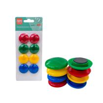 Kit 8 Imãs Bolinhas Mural Geladeira Prendedores Magnéticos