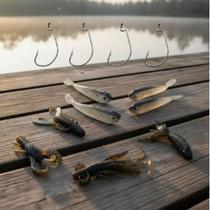 Kit 8 Iscas Artificial Pesca Grubs Soft E 4 Anzol Offset 1/0 Kit 8 Iscas Artificial Pesca Grubs Soft E 4 Anzol Offset 1/0