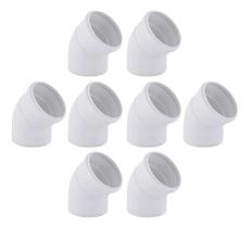 Kit 8 Joelho 45o Esgoto Sn Dn 40mm Plastilit