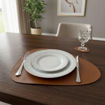 Kit 8 Jogo Americano Em Couro Para Mesa De Jantar Premium Kit 8 Jogo Americano Em Couro Para Mesa De Jantar Premium