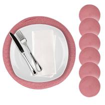 Kit 8 Jogo Americano Redondo Mesa Posta Sousplat Supla Cozinha 38 cm Kit 8 Jogo Americano Redondo Mesa Posta Sousplat Supla Cozinha 38 cm