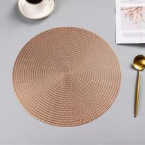 Kit 8 Jogo americano Redondo Rose Mesa Posta Jantar Luxo