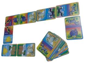 Kit 8 Jogo Dominó Gigante dos Bichos de V-Z com 28 Peças Cada Para Festa