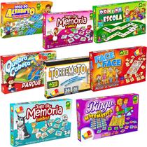 Kit 8 Jogos Educativos Dominó Quebra-cabeça Jogo Da Memória