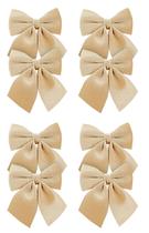 Kit 8 Laços Decorativos Veludo Dourado Palha Natal 12x13cm - Magizi Kit 8 Laços Decorativos Veludo Dourado Palha Natal 12x13cm - Magizi