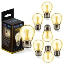 Kit 8 Lâmpada Led Filamento Retro Bolinha G45 2w 2200k