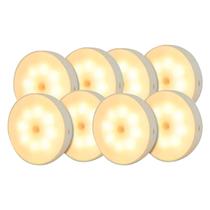 Kit 8 Lâmpada Luminária Sem Fio Recarregável USB Com Sensor de Movimento e Luminosidade