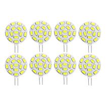 Kit 8 Lâmpadas 15 Leds G4 12V 24v Branco Quente