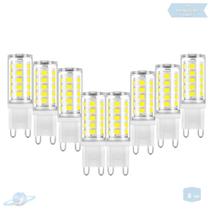 Kit 8 Lâmpadas De Led Halopin G9 5W Branco Frio (6000K)