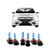 Kit 8 Lampadas Farol + Milha H11 Honda New Civic 2012 A 2014 - fx automotive