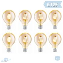 Kit 8 Lâmpadas Filamento Led Retro Vintage G125 Kit 8 Lâmpadas Filamento Led Retro Vintage G125