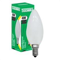 Kit 8 Lâmpadas Incandescente Taschibra Vela 40w E14 Leitosa 220v Kit 8 Lâmpadas Incandescente Taschibra Vela 40w E14 Leitosa 220v