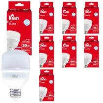 Kit 8 Lâmpadas Led Globe Branca 20w 6500k Bivolt Kian