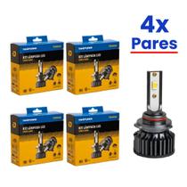 Kit 8 Lâmpadas Led HB3/HB4 Force 6000 Premium