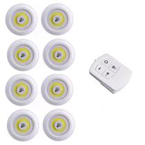 Kit 8 Lampadas Luminaria Led Teto Controle Remoto Sem Fio Spot 15w Cozinha Casa Kit 8 Lampadas Luminaria Led Teto Controle Remoto Sem Fio Spot 15w Cozinha Casa