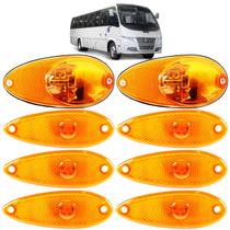 KIT 8 Lanterna Lateral Ônibus Bolha Peixinho LED BIVOLT